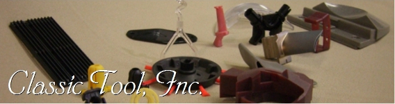 molded parts created from molds made by Classic Tool Inc.